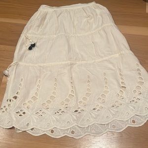 White Flowy Zara Skirt Kids Size 11-12